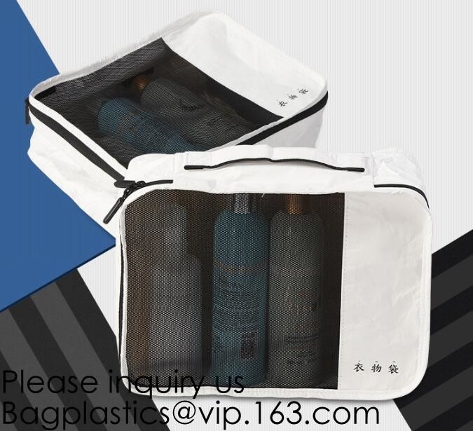 Washable Tyvek Paper Cosmetic Bags,Tyvek Paper Cosmetic Bag Trendy PU Makeup Bag with Private Label, bagease, bagplastic