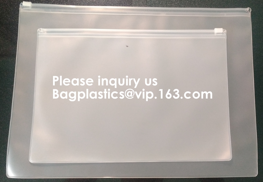 Waterproof Clear Plastic Zip Lock PVC A5 Document File Zipper Bag,Stationary Pen Pencil Packaging Bags,holder, case,pac
