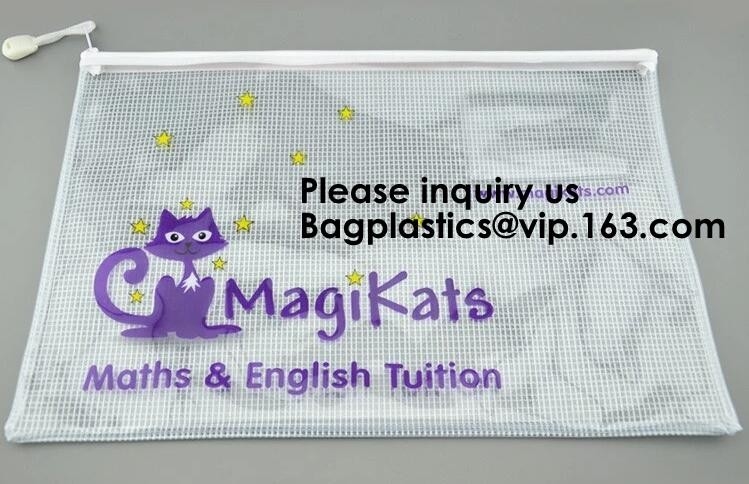 Mesh Bag/Zipper /Mesh Pouch/File,Promotional Plastic Mesh Clear File Bag With Zipper,Jewellery Gift Clear Mesh Pouch