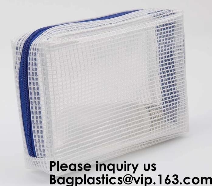 Eco friendly material documents pouch/plastic file pockets for kids,Eco friendly material PVC mesh bag, bagease, pack