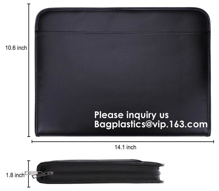 Small fireproof safe waterproof bag fire safety for phone,Briefcase File Folder Envelope Zipper Handbag Double-layer Doc