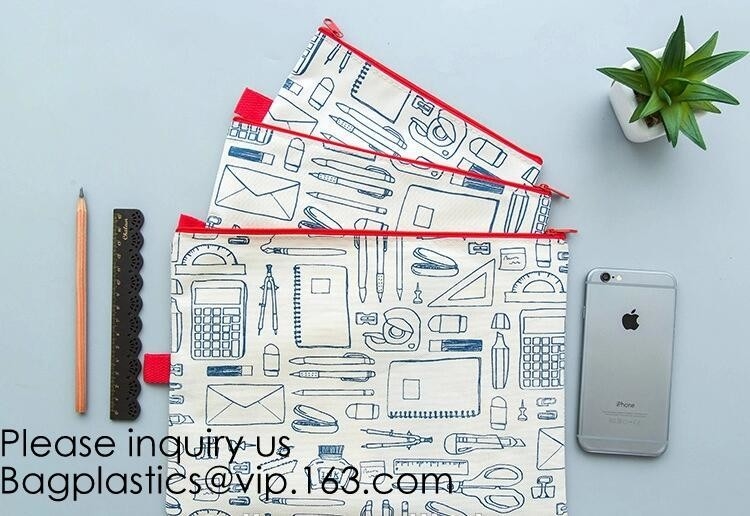 Fashion nylon oxford 600D zipper pencil stationery organizer bags,A4 Zipper Lock Office Stationery File Bag, BAGEASE