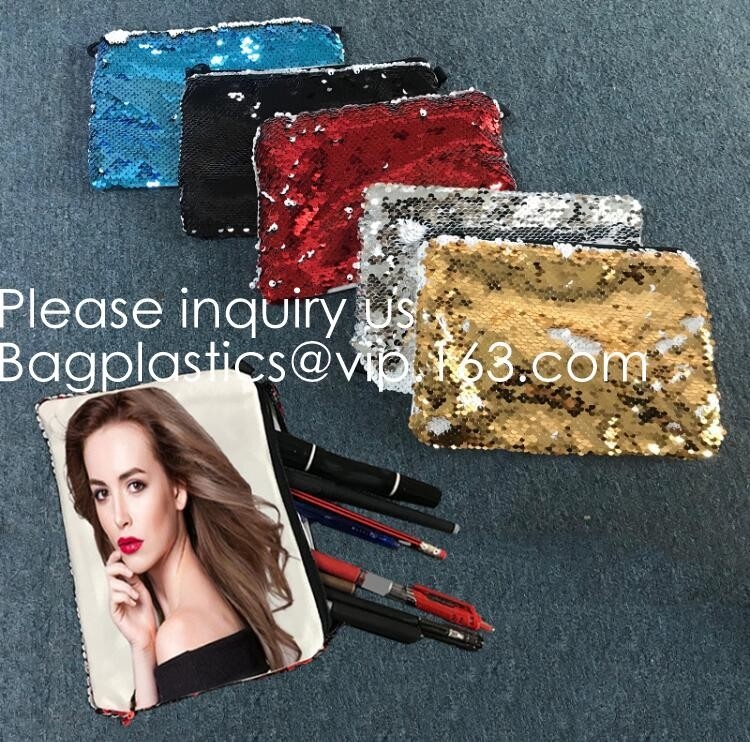 Heat Transfer Blank Strapping Sequin Small Hand bag For Sublimation Printing,Sublimation Multicolor Sequin Bag Blanks  pack