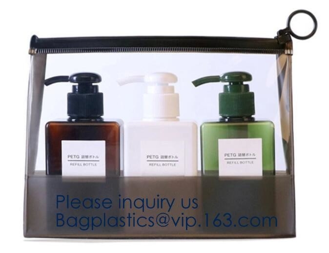 China Manufacturer Wholesale Transparent Beautiful Clear Eva Cosmetic Bag,Travel Bag With Double Zip Design, Bagease