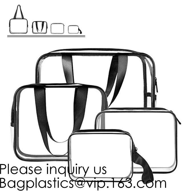 Custom Fashion Clear EVA Storage Bag Waterproof Wash Makeup Bag,Cosmetic Bag With Plastic Zipper Sealig Lock, Bagease