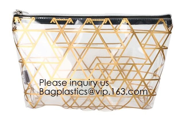 Fashion Lady Beautiful Transparent Eco Friendly EVA Cosmetic bag,PVC Zipper Cosmetic Makeup Tote Bags, bagease, bagplast