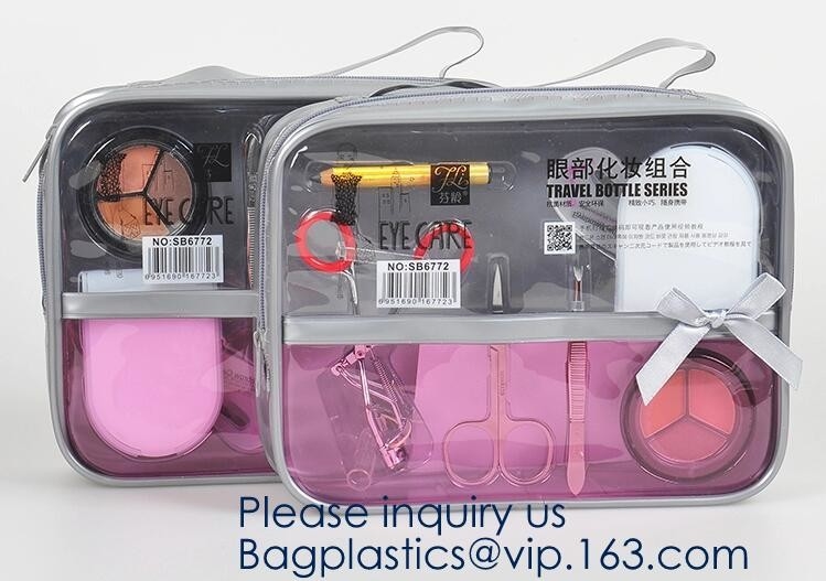 High Performance Toiletry Bag,Vinyl Plastic Toiletry for Travel Accessories Organizer Makeup bag,Wine sling Recycled Cos
