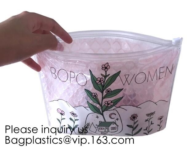 Best Seller Waterproof Cosmetic k Bubble Bag/Custom Printing PVC Bubble Mailer With Zipper, bagease, bagplastics