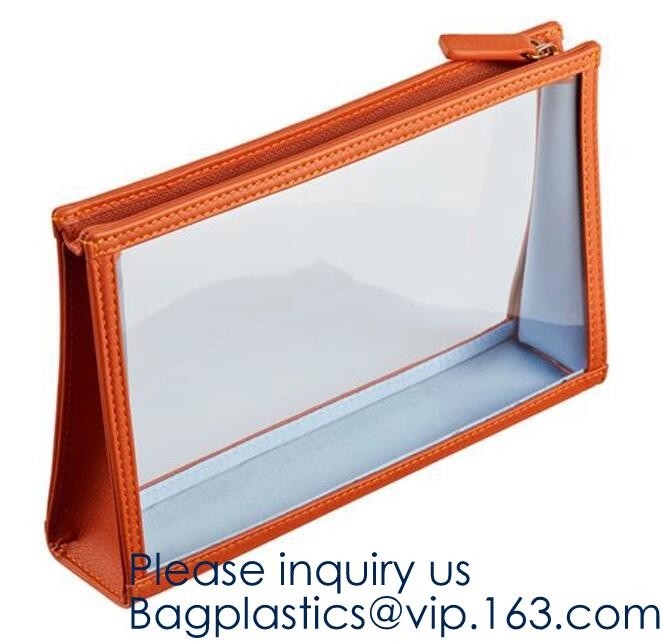 Recyclable Clear Gift Plastic Flat Bottom Logo Pvc k Nylon Packing Bags With Handles,holographic k makeup co