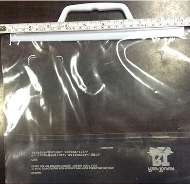 Rigid Snip Handle Plastic Bag/Rigid Snap Handle Bag/Click Up Handle Plastic Bag,Hard Handle Bags/Plastic Rigid Handle Ba
