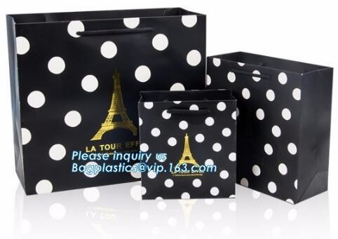 Factory Price Low Cost OEM Custom Printing Small Luxury Gift Carrier White Paper Shopping Bag,Gift Paper Bags With PP Ro