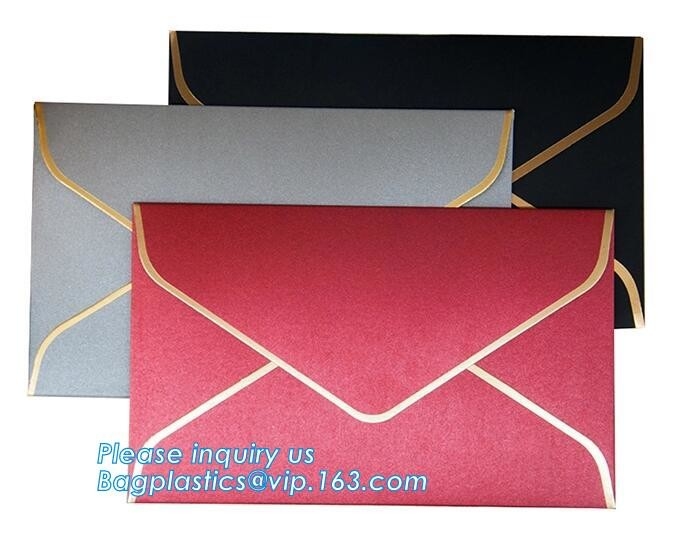 Custom Logo Private Label Brown Kraft Paper Envelope,Custom Made Own Logo Design Red Kraft Paper Letter Envelope Bagease