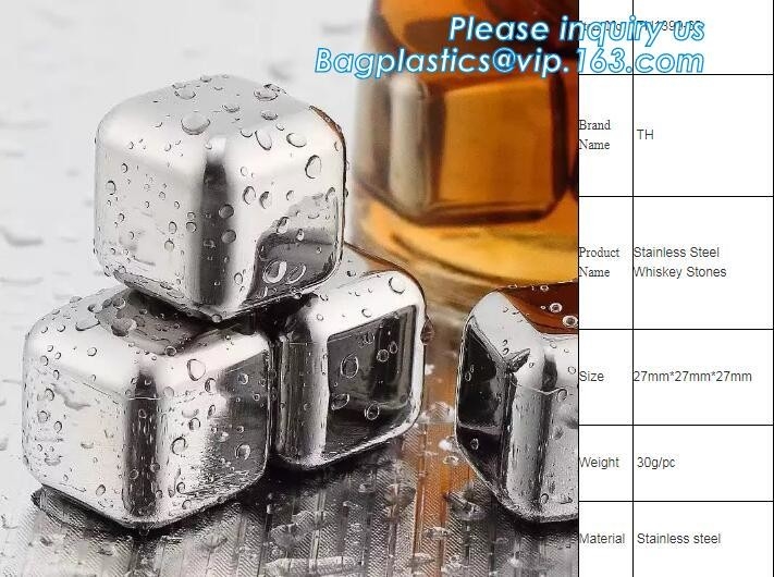 stainless steel whisky stones free sample reusable metal ice cubes, Stainless Steel Whiskey Chilling Rocks Ice Cube Whis