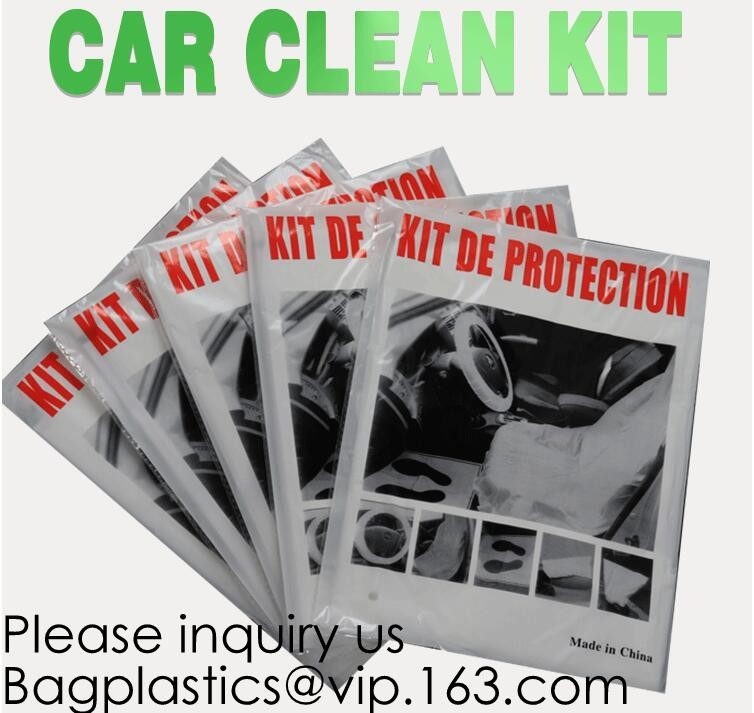 Disposable Plastic Car Cover With Elastic Band Medium Size, Kit De Protection, Car Clean Kit, Car Protection Disposable