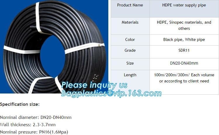 HDPE Pipe Buried PE Pipe for Fuel Gas Station 6TapeMm,pipe and fittings,PN6/PN8/PN10/PN12 HDPE Pipes 90mm for Water and Irr