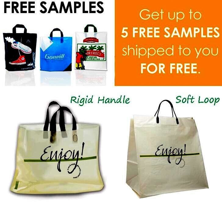 Cloth Packaging, Apparel Bags, Merchandise Pink and Purple Thick Plastic PVC Gift Bags Retail Clothing Shopping Bags
