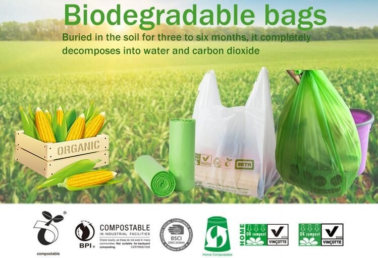 D2W Eco Friendly Dog Poop Dirt Bags Daily Pet/Baby Use Collectedtion, Biodegradable Cornstarch Package Packing Packaging