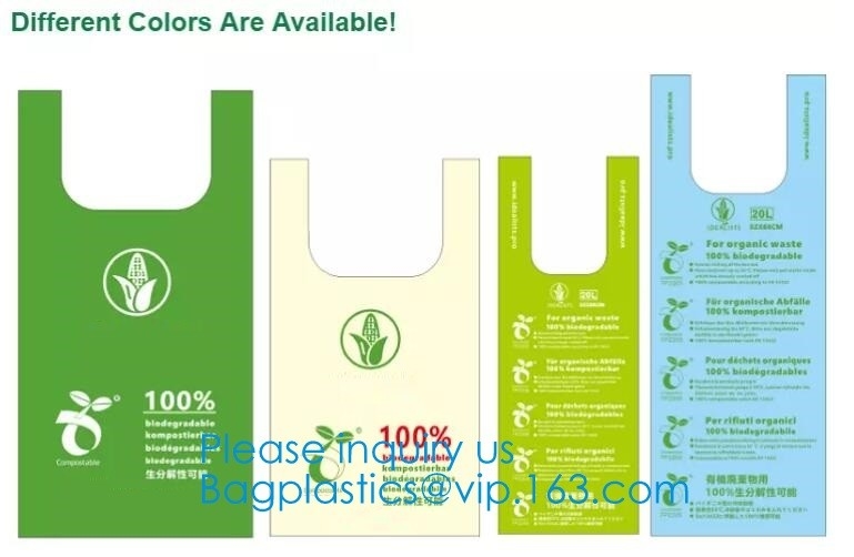 T-Shirt 100% Biodegradable Plastic Charity Bag, Custom Printing Plastic Flat Poly Bags With Air Hole, Charity Donations