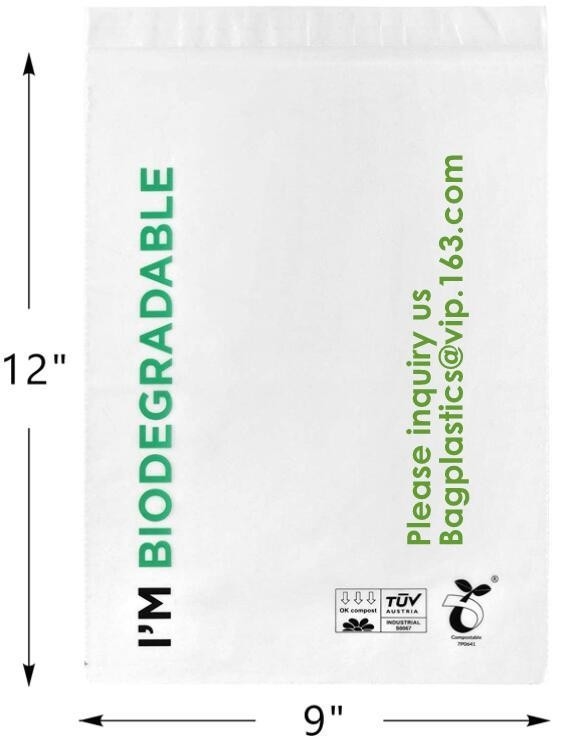 E-Commerce Products Mail Order Biodegradable Corn Starch Plastic Delivery Envelopes Compostable Mailing Bags Bagease Pac