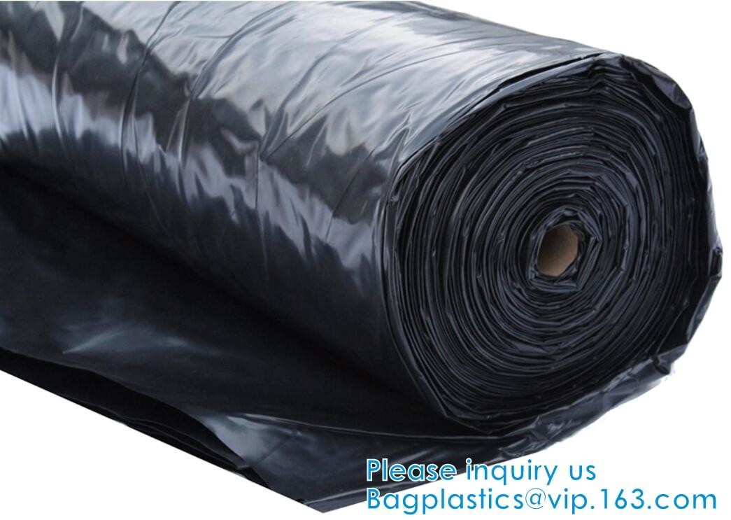 6 Mil Polyethylene Sheeting Roll Black Plastic Sheeting, Plastic Tarp, Plastic Mulch, Weed Barrier, Concrete Moisture