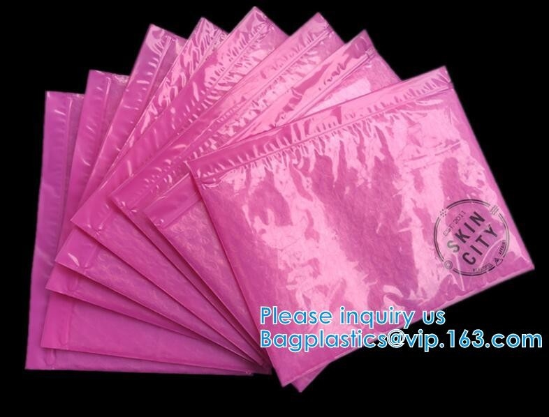 Express Pack Beauty Skin Care Metallic Glossy Holographic Cosmetic Packing Ziplockk Bubble Pouch Slider Zipper Bubble Bag