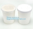 Eco Friendly Disposable Takeaway Food Container Kraft Paper Noodle Bowls Hot Soup Cup With Paper Flat Lid