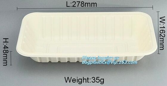 buy Biodegradable Disposable Trays, corn starch fast food box, Disposable Biodegradable Blister Round Food Tray online manufacturer