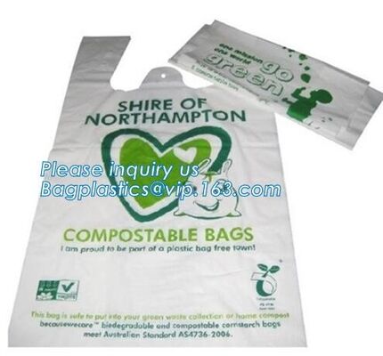 buy Biodegradable White Trash Bags Compostable Food Waste Bags, Cornstarch 100% Biodegradable Compostable Bags On Roll For F online manufacturer
