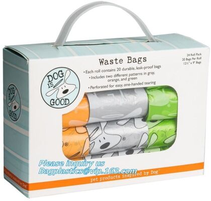 buy Customized Compostable Green Dog Poop Bag, biodegradable and compostable zero waste certified dog poop bag on roll online manufacturer