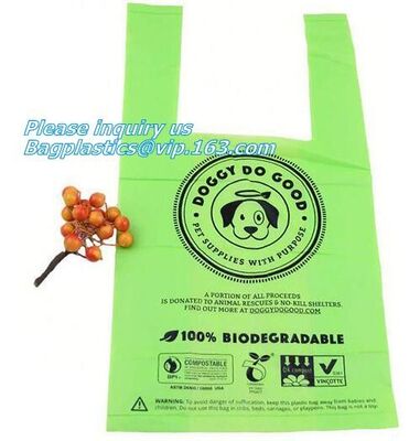 buy Cornstarch 100% Compostable Biodegradable Dog Poop Bags, Compostable Pet Poop Dog Print Bags, Pick Up Waste Pet Dog Poop online manufacturer