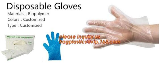 buy Disposable Clear Poly Hybrid Stretch Gloves, Copolymer Polyethylene PE gloves,household kitchen dining cook transparent online manufacturer