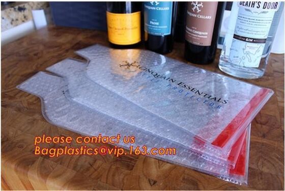 buy Bottle Protective Zip sealed liquor bubble bags bottle protector Travelling liquor bubble sleeves air wine bubble bags online manufacturer