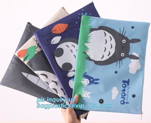 buy Stationery A4 Paper Waterproof Office Zipper File Bag, Office Stationery Bright Colors OEM File Bag Pocket Clear PVC Bag online manufacturer