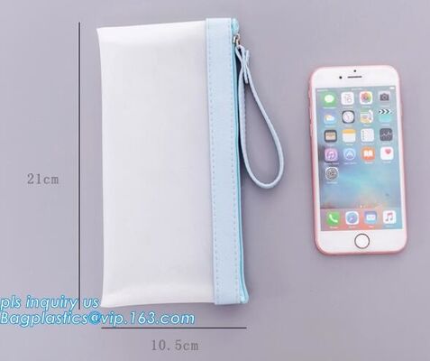 buy Translucent Zipper Lock TPU Pencil Bag / Pencil Case, vinyl TPU pencil case bag with zipper, Waterproof student pencil c online manufacturer