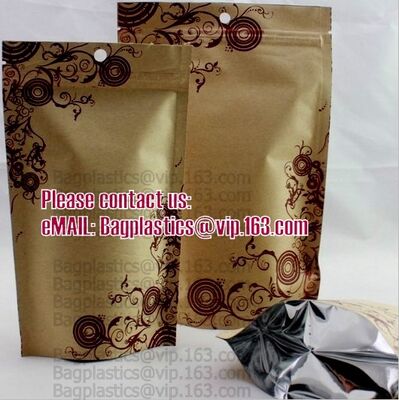 buy Custom Logo & Design Stand Up Pouch Kraft paper bags, COOKIE packaging, Tea pack, Coffee pack, Oil packaging, Juice pack online manufacturer