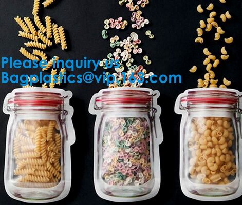 buy Customized Bottle Shaped Pouch /Shaped Pouch Bags,Plain Color Stand Up Pouch Bags With k,Top Handle Grip Seal Holo online manufacturer
