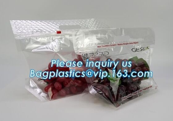 buy frosted reclosable zipper plastic bags with slider k, round bottom slider grape bag/table grape bag used in graper online manufacturer