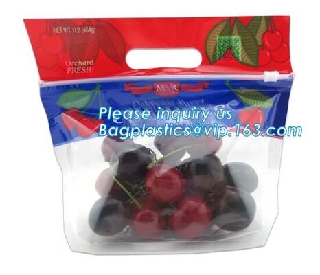 buy Food service grape packing bag with slider/Red grapes packing bag/Plastic fruit bag, bag for fruit and vegetable package online manufacturer
