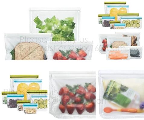 buy Reusable Food Storage Freezer PVC Snack Bags FDA Approved Food-Grade PEVA Leak-Proof Sandwich Bags,PEVA Reusable Food St online manufacturer
