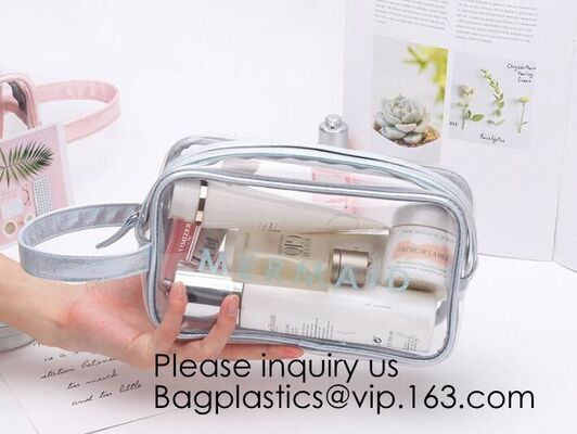 buy Clear Transparent Plastic PVC Bags Travel Makeup Cosmetic Bag Toiletry Zip Pouch,Toiletry Makeup Bag Pouch With Zipper C online manufacturer