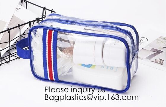 buy Modern Fashion Travel Portable Transparent PVC Customized Logo Cosmetic Pouch,PVC Cosmetic Pouch With red Zipper online manufacturer