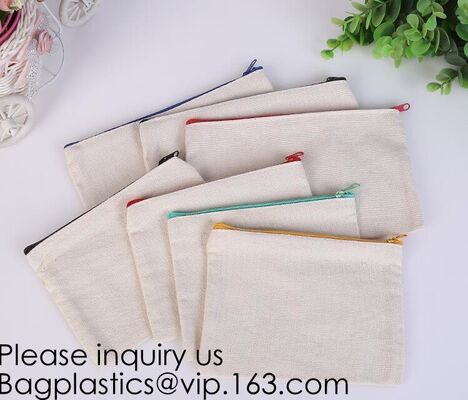 buy Office Stationery custom logo printed plain Cotton Canvas pencil case bag with zipper,stationery bag paper holder file h online manufacturer