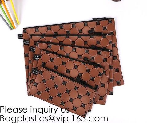 buy Felt Large Capacity Zipper Stationery Pouch School Solid Organizer Pen Case Students Pencil Bag Suit For Student Office online manufacturer
