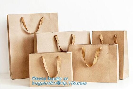buy Custom printed white kraft paper shopping gift bag with handle paper carrier bag,jewelry paper bag/fashion luxury gift p online manufacturer