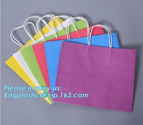 buy Eco Retail Packaging Recyclable Kraft Paper Gift Bags Natural Tote Retail, Party, Craft, Gifts, Wedding, Recycled, Bus online manufacturer