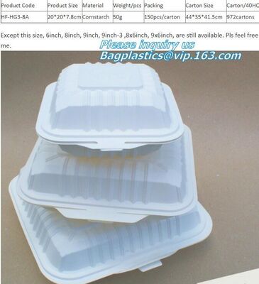 buy cornstarch eco Green 16oz Food Container Sugarcane Biodegradable Square Disposable Paper Salad Tray/Bowl bagplastics, pa online manufacturer