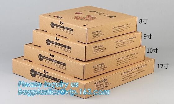 buy Custom Pizza Packing Paper Box Corrugated With Different Size, Recycle Paper Simple Pizza Package Lunch Box online manufacturer