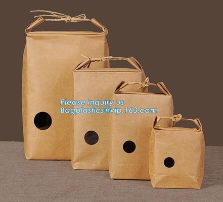 buy 1kg Rice package kraft paper packaging bag brown kraft food paper bag,5kg10kg rice bag plastic packaging bag for rice,fl online manufacturer