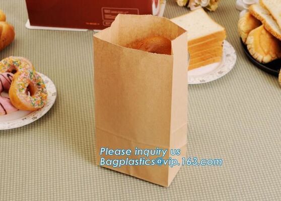 buy Bread Kraft Paper Bag Square Bottom Bag Takeaway food Packing Bag,Recyclable sandwich bread food packaging brown paper b online manufacturer