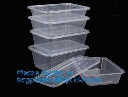 buy Wholesale 3 Compartment Take away Microwave PP High Quality food container Plastic Prep Meal disposable bento box with l online manufacturer